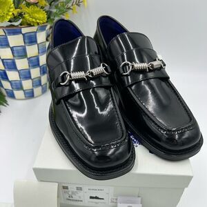 Men’s Burberry barbed leather loafers size 45 made in Italy